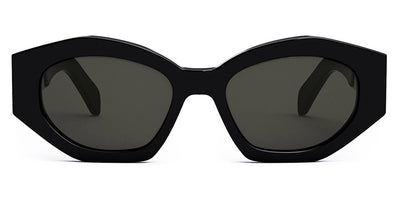 Celine® CL40238U CLN CL40238U 01A 55 - Shiny Black / Smoke Sunglasses