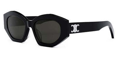 Celine® CL40238U CLN CL40238U 01A 55 - Shiny Black / Smoke Sunglasses
