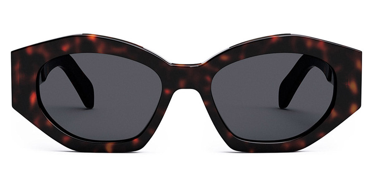 Celine® CL40238U CLN CL40238U 52A 55 - Shiny Havana / Smoke Sunglasses