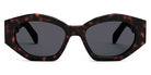 Celine® CL40238U CLN CL40238U 52A 55 - Shiny Havana / Smoke Sunglasses