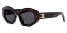 Celine® CL40238U CLN CL40238U 52A 55 - Shiny Havana / Smoke Sunglasses