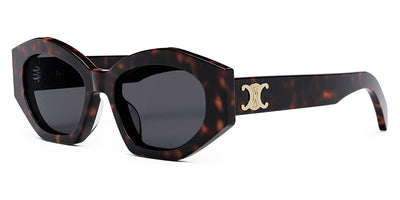 Celine® CL40238U CLN CL40238U 52A 55 - Shiny Havana / Smoke Sunglasses