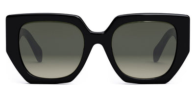 Celine® CL40239F CLN CL40239F 01F 55 - Shiny Black / Brown Sunglasses