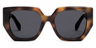 Celine® CL40239F CLN CL40239F 53A 55 - Shiny Medium Havana / Smoke Sunglasses