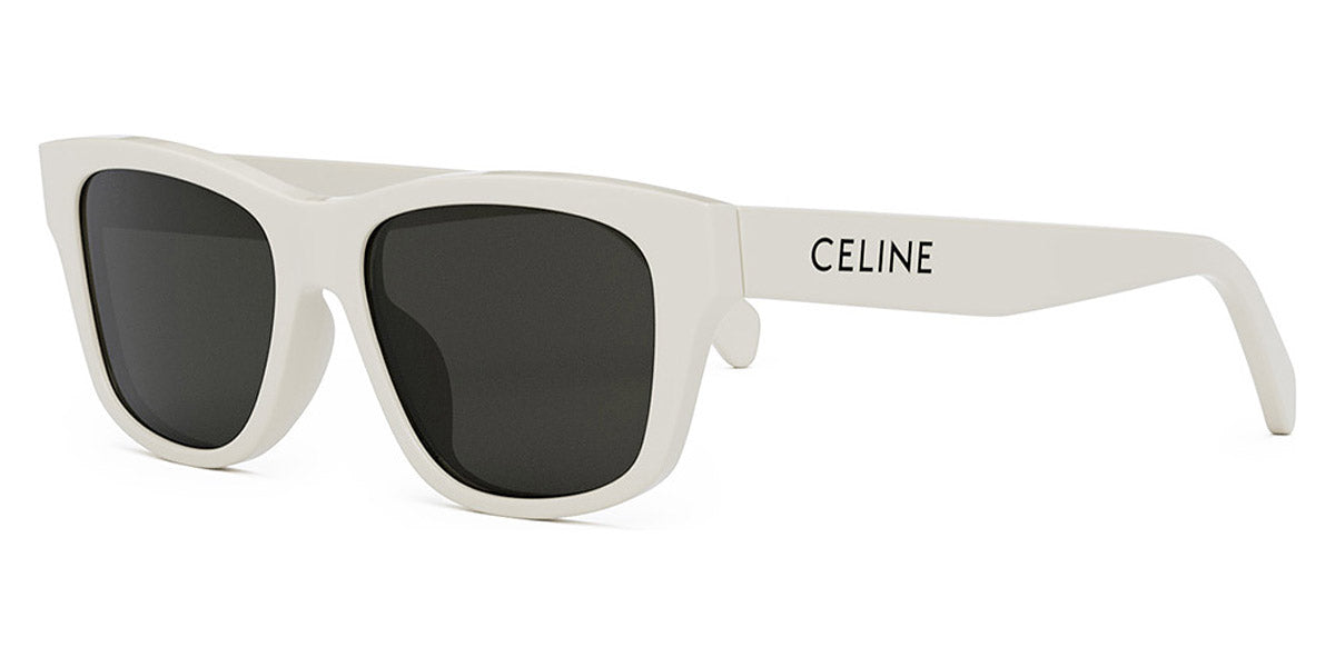 Celine® CL40249U CLN CL40249U 25A 55 - Shiny Ivory / Smoke Sunglasses