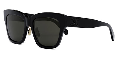 Celine® CL40253F CLN CL40253F 01A 55 - Shiny Black / Dark Smoke Sunglasses