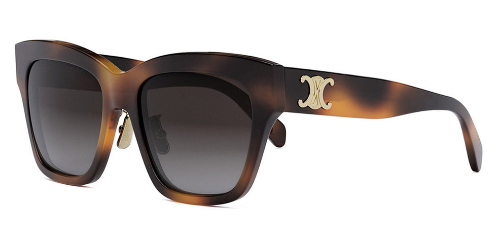 Celine® CL40253F CLN CL40253F 53K 55 - Shiny Havana / Gradient Roviex Sunglasses