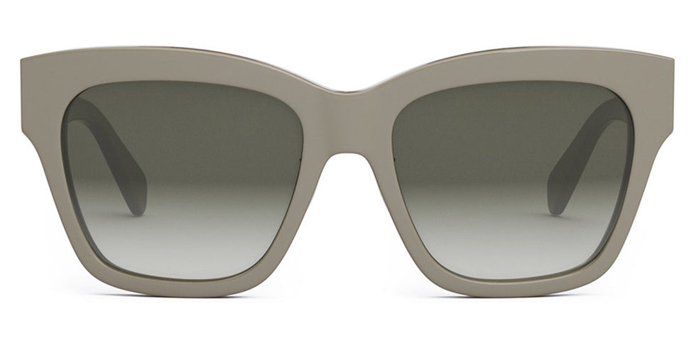 Celine® CL40253F CLN CL40253F 59F 55 - Shiny Khaki / Brown Sunglasses