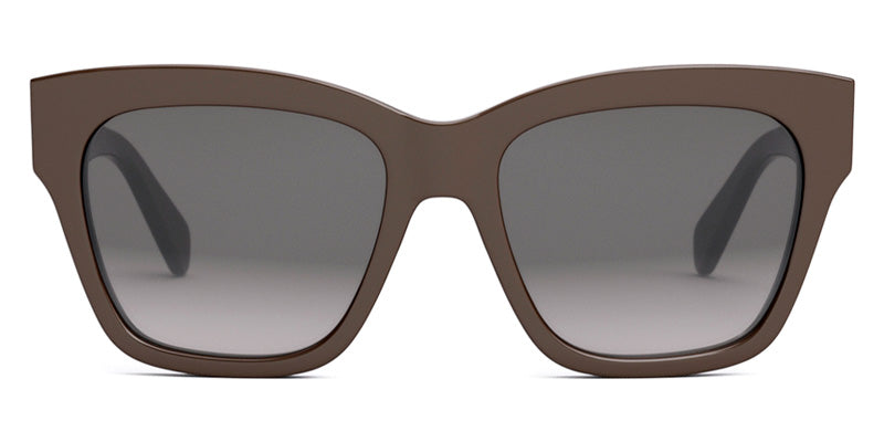 Celine® CL40253I CLN CL40253I 48F 55 - Shiny Dark Brown / Brown Sunglasses