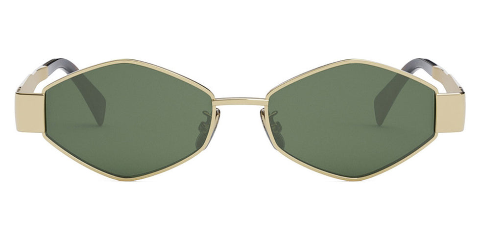 Celine® CL40254U CLN CL40254U 30N 54 - 30N Shiny Endura Gold / Green Sunglasses
