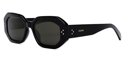 Celine® CL40255I CLN CL40255I 01A 52 - Shiny Black / Dark Smoke Sunglasses