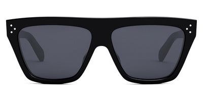 Celine® CL40256I CLN CL40256I 01D 58 - Shiny Black / Smoke Polarized Sunglasses