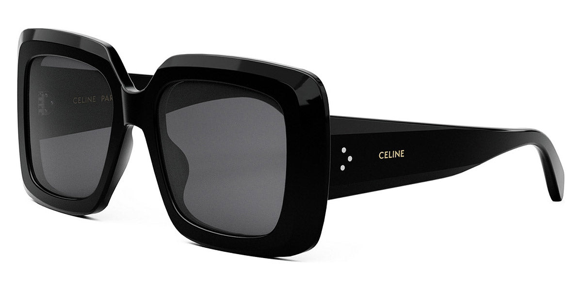 Celine® CL40263I CLN CL40263I 01A 54 - Shiny Black / Smoke Sunglasses