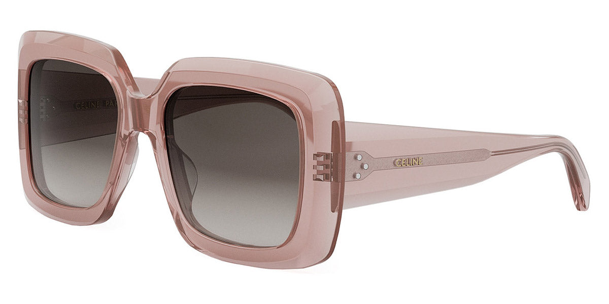 Celine® CL40263I CLN CL40263I 74F 54 - Shiny Transparent Rose Caramel / Brown Sunglasses