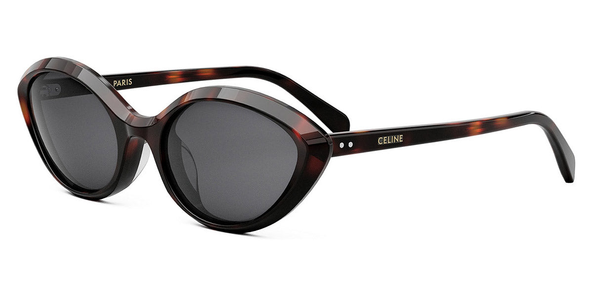Celine® CL40264U CLN CL40264U 52A 57 - Shiny Dark Havana / Smoke Sunglasses