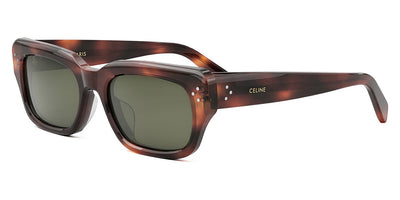 Celine® CL40267U CLN CL40267U 54N 54 - Shiny Red Havana / Green Sunglasses