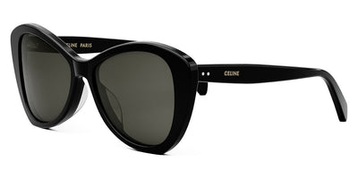 Celine® CL40270U CLN CL40270U 01A 55 - Shiny Black / Smoke Sunglasses