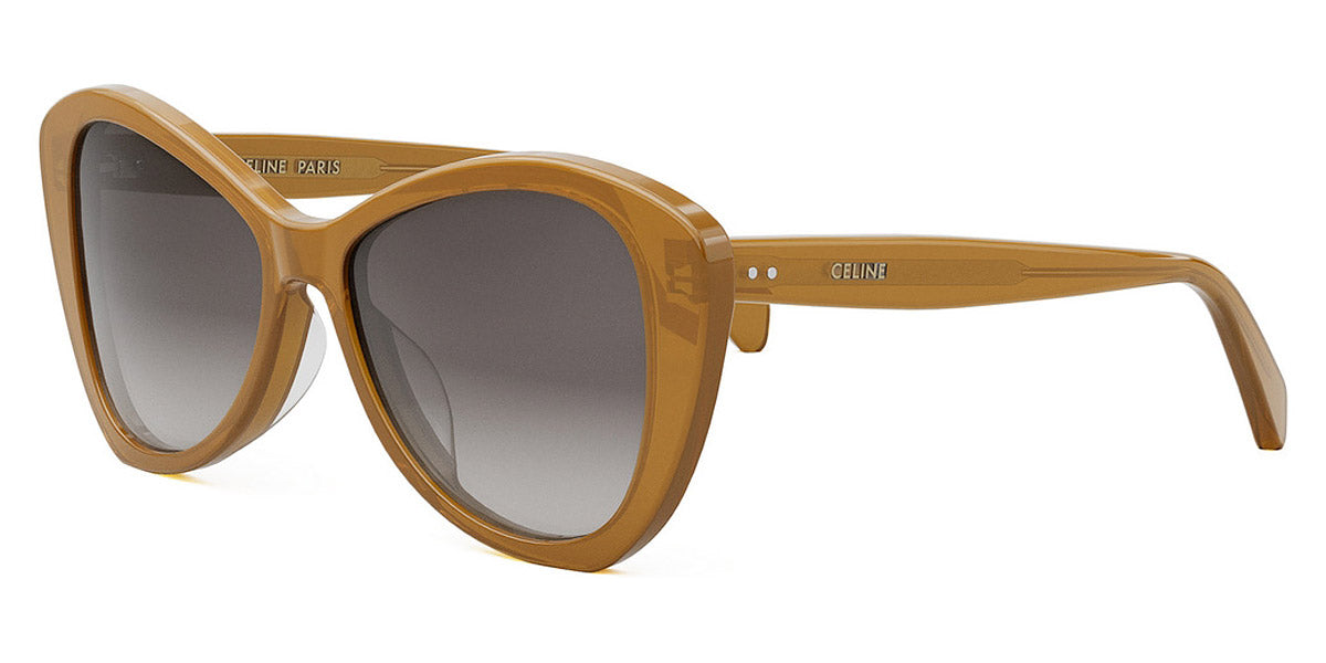 Celine® CL40270U CLN CL40270U 47F 55 - Shiny Milky Honey / Brown Sunglasses
