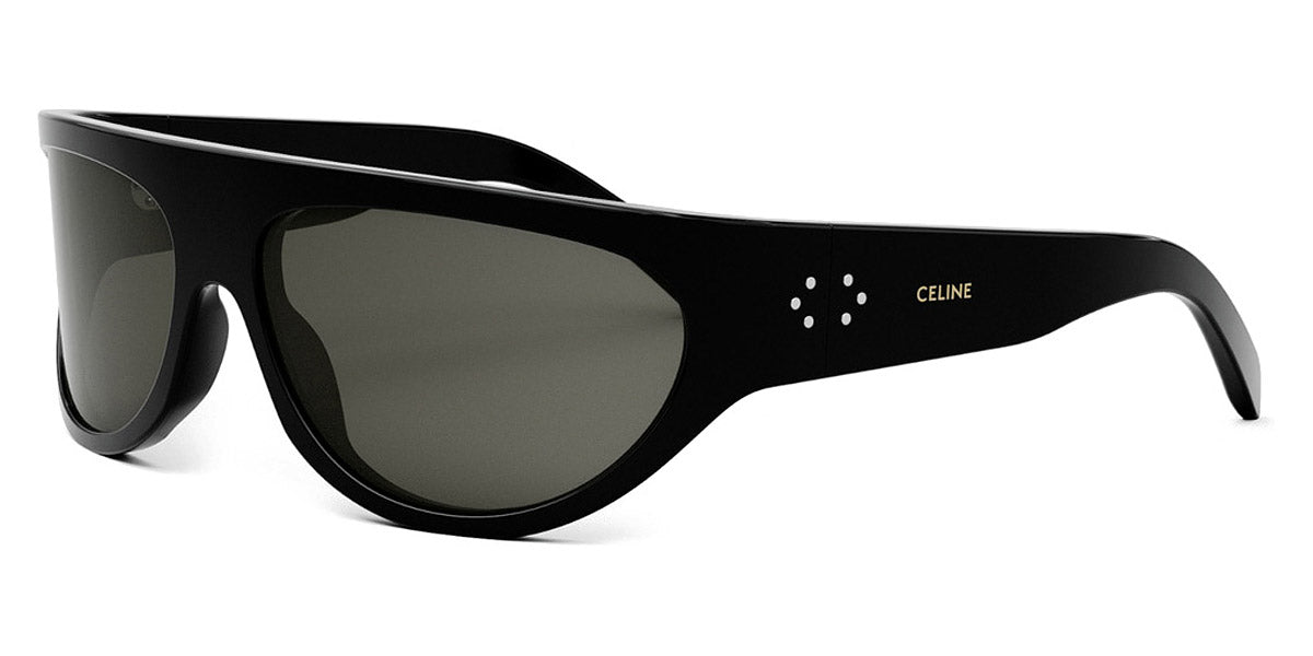 Celine® CL40272I CLN CL40272I 01A 64 - Shiny Black / Smoke Sunglasses