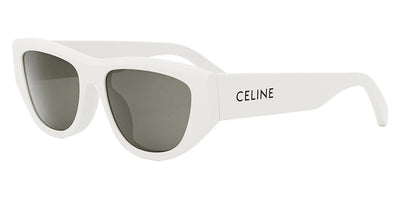 Celine® CL40278U CLN CL40278U 25A 55 - Shiny Ivory / Smoke Sunglasses
