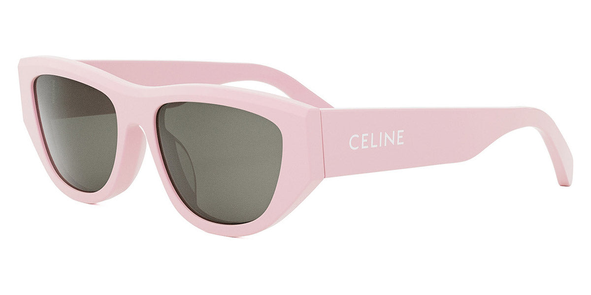 Celine® CL40278U CLN CL40278U 72A 55 - Shiny Light Pink / Smoke Sunglasses