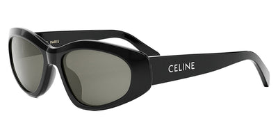 Celine® CL40279U CLN CL40279U 01A 57 - Shiny Black / Smoke Sunglasses