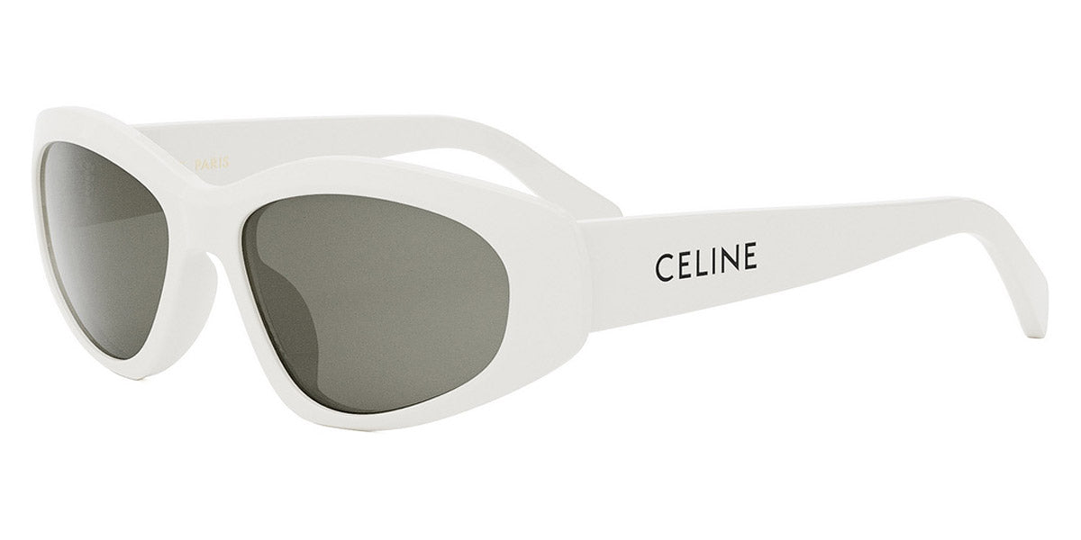 Celine® CL40279U CLN CL40279U 25A 57 - Shiny Ivory / Smoke Sunglasses