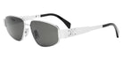 Celine® CL40281U CLN CL40281U 16A 57 - Shiny Palladium / Smoke Sunglasses