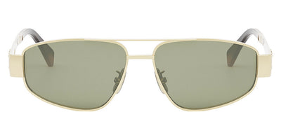 Celine® CL40281U CLN CL40281U 30N 57 - Shiny Endura Gold / Green Sunglasses