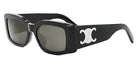 Celine® CL40282U CLN CL40282U 01A 53 - Shiny Black / Smoke Sunglasses
