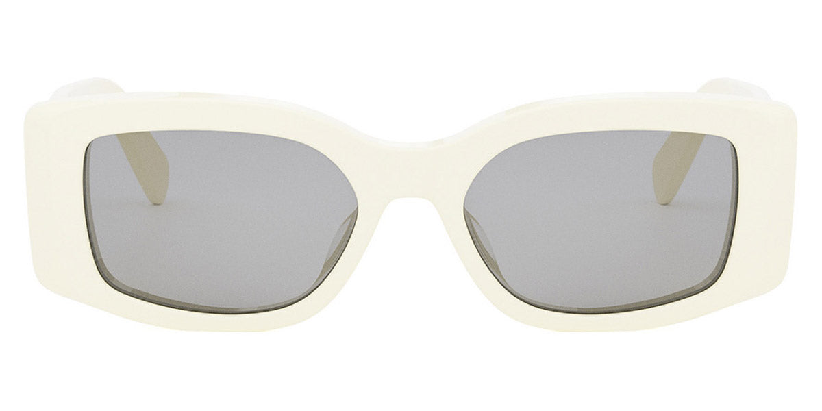Celine® CL40282U CLN CL40282U 25A 53 - Shiny Ivory / Smoke Sunglasses
