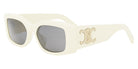 Celine® CL40282U CLN CL40282U 25A 53 - Shiny Ivory / Smoke Sunglasses