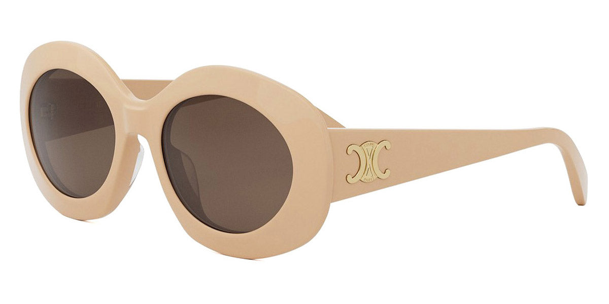 Celine® CL40292U CLN CL40292U 57E 54 - 57E Shiny Transparent Khaki / Brown Sunglasses