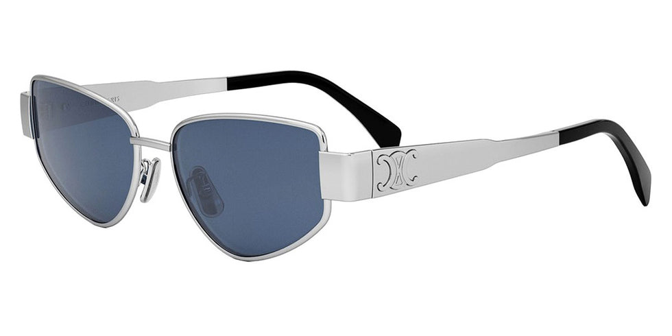 Celine® CL40293U CLN CL40293U 16V 55 - 16V Shiny Palladium / Blue Sunglasses