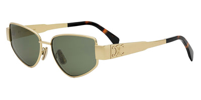 Celine® CL40293U CLN CL40293U 30N 55 - 30N Shiny Endura Gold / Green Sunglasses