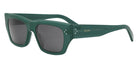 Celine® CL40297U CLN CL40297U 96A 53 - 96A Shiny Green / Smoke Sunglasses