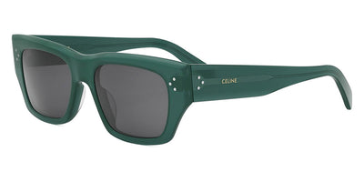 Celine® CL40297U CLN CL40297U 96A 53 - 96A Shiny Green / Smoke Sunglasses