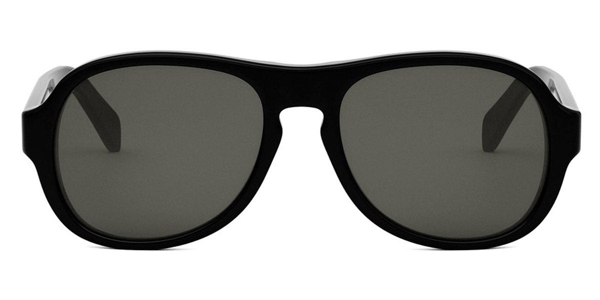 Celine® CL40298I CLN CL40298I 01A 56 - 01A Shiny Black / Smoke Sunglasses