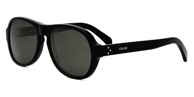 Celine® CL40298I CLN CL40298I 01A 56 - 01A Shiny Black / Smoke Sunglasses