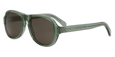 Celine® CL40298I CLN CL40298I 93E 56 - 93E Shiny Lime Transparent / Brown Sunglasses