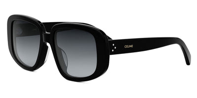 Celine® CL40299U CLN CL40299U 01B 55 - 01B Shiny Black / Gradient Smoke Sunglasses