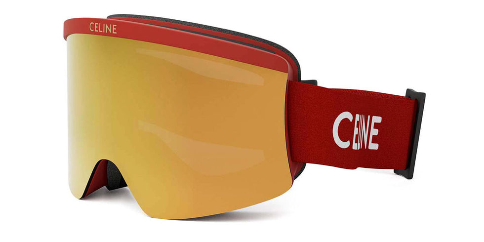 Celine® CL40302U CLN CL40302U 67C 00 - 67C Injected Matte Red / Yellow Sunglasses
