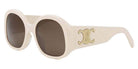 Celine® CL40305U CLN CL40305U 25E 54 - 25E Shiny White / Brown Sunglasses