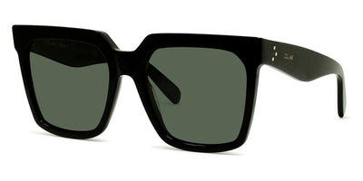 Celine® CL4055IN CLN CL4055IN 01A 55 - Shiny Black / Smoke Polarized Sunglasses