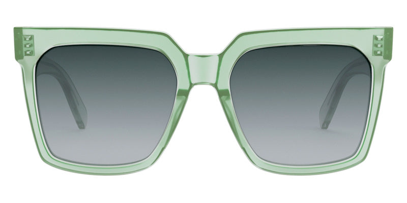 Celine® CL4055IN CLN CL4055IN 93B 55 - Shiny Transparent Green / Gradient Smoke Sunglasses
