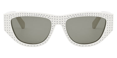 Celine® CL4278US CLN CL4278US 25A 55 - Shiny Ivory / Smoke Sunglasses