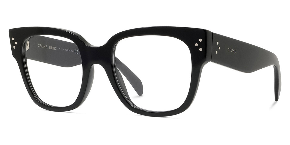 Celine® CL50066I CLN CL50066I 001 53 - Shiny Black Eyeglasses