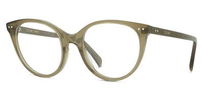 Celine® CL50068I CLN CL50068I 093 52 - Shiny Transparent Dark Khaki Eyeglasses