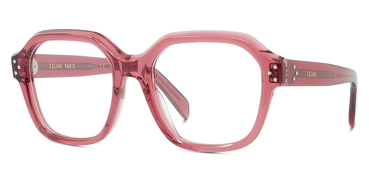 Celine® CL50096I CLN CL50096I 074 52 - Shiny Transparent Terracotta Eyeglasses