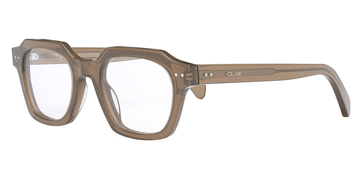 Celine® CL50128I CLN CL50128I 045 49 - Shiny Transparent Brown Eyeglasses